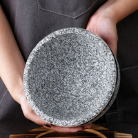 Plaque de cuisson en pierre rustique épaissie résistante à la chaleur pour Bibimbap coréen, usage commercial et domestique