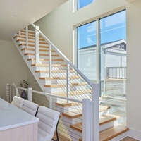 Kit de balustrade moderne sur mesure en câble d'acier inoxydable 316 blanc pour escalier, appartement, villa, hôtel - Résistant à l'eau et à la rouille