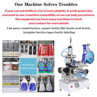 Offre spéciale : Machine d'étiquetage semi-automatique électrique pour bouteilles plates, état neuf, pour bouteilles carrées en verre
