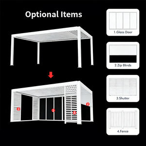 Pérgolas de Aluminio Ajustables 3x4 con Motor y Luces LED <span class=keywords><strong>para</strong></span> Terraza Exterior, Precio de Fábrica - Product Image 4