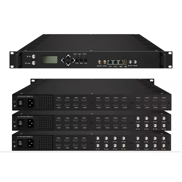 16CH/24CH for & DVB-T/DVB-C Tuner Inputs 24-Channel for Encoder Modulator with IP ASI RF Output and TS Re-multiplexing