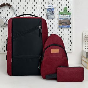 Men's Multifunctional Large Capacity Business Backpack Waterproof Computer Backpack Zipper Shoulder Bag Business Bag Set - Product Image 6