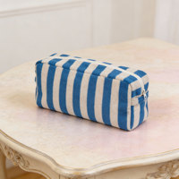 Pochette cosmétique en tissu éponge à rayures personnalisées Royal Fair, sac de toilette de voyage spacieux, sac de toilette à séchage rapide, trousse de toilette de plage, organiseur