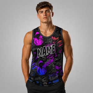 Débardeur personnalisé pour homme, sublimation, style urbain, respirant, en polyester, sans manches, vêtement d'été - Product Image 3