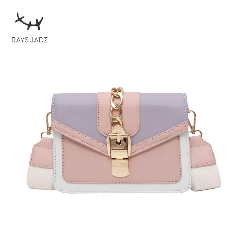 Luxury Designer Contrast Color Ladies Shoulder Bag Women Small Square Handbags Brand Crossbody Bags Purses