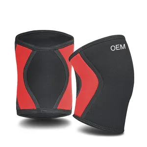 Customized Logo Design Squats Weightlifting Knee Wraps Powerlifting Compression 7mm Neoprene Wholesale Knee Sleeves