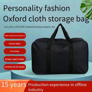 Custom Size Foldable Black Outdoor Patio Storage Bag 600D Oxford Waterproof Dustproof Protection <b>Quilt</b> Storage Bag - Product Image 3