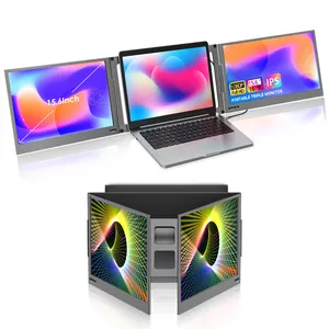 15.6 moniteur portable pour ordinateur portable FHD moniteur à double écran USB-A et type-c moniteur à triple écran pour ordinateur portable