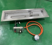 Brûleur de foyer au gaz encastrable en acier inoxydable linéaire de 70 cm