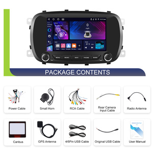 Podofo 7 "4 + 64G 2 Din Android autoradio stéréo sans fil <span class=keywords><strong>Carplay</strong></span>/Android Auto BT/GPS/Wifi/EQ pour <span class=keywords><strong>Fiat</strong></span> <span class=keywords><strong>500X</strong></span> 2014-2020 Car Audio - Product Image 6