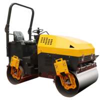 Compacteur à rouleaux 3 tonnes, double tambour, vibratoire, roues en acier, moteur diesel, pour asphalte, haute force de compactage, moteur EPA, pompe hydraulique