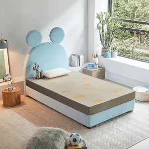 OEM azul crianças cama colchão crianças quarto mobiliário de alta qualidade Anti derrapante tecido malha memória espuma bebê dormindo colchão
