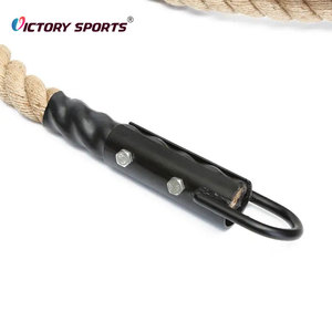 Cordes <span class=keywords><strong>de</strong></span> combat <span class=keywords><strong>de</strong></span> <span class=keywords><strong>musculation</strong></span> personnalisées avec logo, 38 mm, 50 mm, en sisal, avec crochet pour l'entraînement - Product Image 2