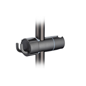 Shower Holder Adjustable Metal Matte Black Round Hanging Mount Bathroom Minimalist Design - Product Image 1