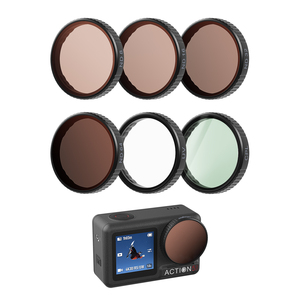 AMagisn Jeu de filtres en verre optique Filtre CPL à densité neutre ND pour <span class=keywords><strong>DJI</strong></span> Osmo Action5Pro/4/3 <span class=keywords><strong>Accessoires</strong></span> pour appareils photo de sport - Product Image 1
