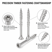 Sekrup Kayu Kepala Countersunk Torx Berlapis Seng Baja Karbon Metrik M6 Kepala Datar untuk Konstruksi Furnitur Kayu