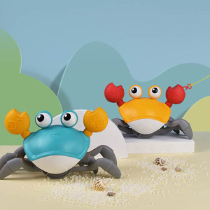 Juguetes de verano para bebés y niños, de exterior, bonitos, de cuerda, para playa, natación, agua, con movimiento de reloj, cangrejo que camina y gatea, para baño y ducha - Product Image 2