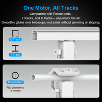 Ouvre-rideau intelligent WiFi Tuya, moteur électrique automatique, commande vocale, compatible avec Alexa et Google Home, pour salon moderne, bureau