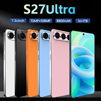 Smartphone S27 Ultra 5G Android 15 Écran LCD 7,3 Pouces 16 Go de RAM 1 To de Stockage Appareil Photo 108 MP Batterie 8800 mAh Double SIM