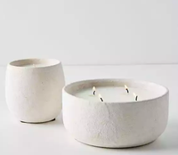 UOBOBO Bougie parfumée en cire de soja et ciment, pot unique en béton, vente chaude