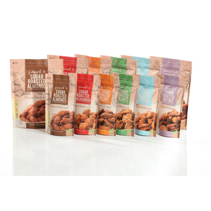 Herbruikbare transparante plastic verpakkingen met ritssluiting, platte bodem en staande uitvoering voor snacks en noten - Product Image 6