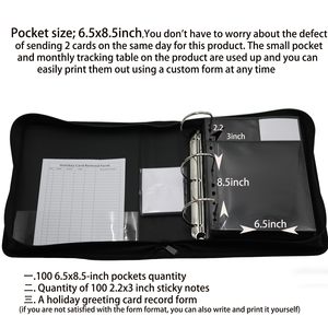 Album photo pour cartes-cadeaux, 100 pochettes avec étiquettes, convient aux cartes <span class=keywords><strong>de</strong></span> vœux et aux photos - Product Image 4
