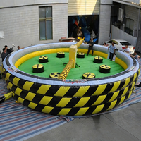 Hualong — Usine chinoise, vente en gros; machine sportive gonflable en PVC pour le jeu de démolition à chute libre et rotation toxique, avec souffleur