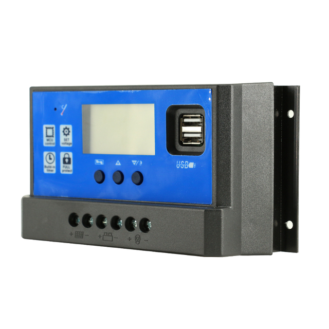 Factory Direct Sales Solar Controller 10a 20a 30a 60a Smart Charging Photovoltaic System Street Light Lamp USB Controller