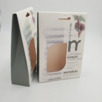 Boîtes auto-érectrices en carton personnalisées pour savon/éponge, fabriquées en Chine, avec fenêtre découpée, impression quadricolore, matériaux recyclés