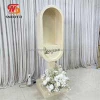 ZKAI Accessoires pour fêtes, Cabine téléphonique audio pour livre d'or, Décoration de mariage vintage, Support de cabine téléphonique blanc