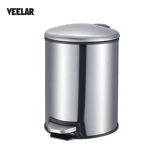 8L sanding polish Pedals Open Soft Close 410 Stainless Steel Brushed Kitchen Garbage Bin