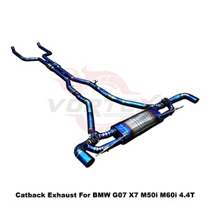 Vortex Hand Welded Titanium Exhaust <b>Back</b> System for BMW G07 X7 M50i M60i 4.4T 2019-2024 Custom Upgrade Pipe - Product Image 2