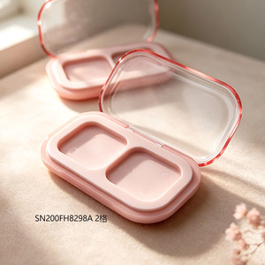 Mini Paleta de Sombras de Ojos Vacía de <span class=keywords><strong>2</strong></span> Compartimentos, Estuche Compacto de Plástico Rosa, Contenedor para Rubor, Corrector y Polvo - Product Image 5