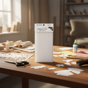 Barras de silicona termofusible ILAN de 7 mm x 20 cm, 16 unidades, para pistola de pegamento - Product Image 2