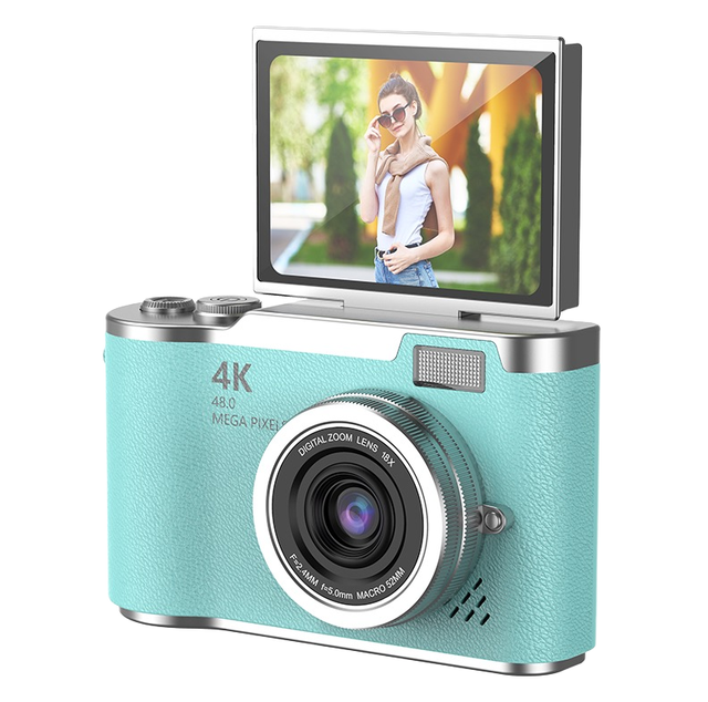 4K High Definition CMOS Digital Camera, 20.1-24MP Portable Vlog Camera, 2-3 Inch Screen Support Memory Card