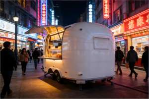 Remorque alimentaire <span class=keywords><strong>de</strong></span> style vintage avec cuisine complète, bar mobile rétro pour la restauration <span class=keywords><strong>de</strong></span> mariages et <span class=keywords><strong>de</strong></span> fêtes - Product Image 3