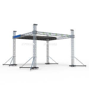 Venta al por mayor de alta calidad personalizada 7x7x5m de aluminio etapa truss techo plano con cubierta de PVC - Product Image 1