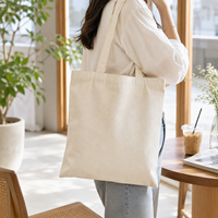 Sac fourre-tout en toile réutilisable avec logo personnalisé blanc/beige 35x40cm, impression sérigraphique, sac à main pour extérieur, cadeaux promotionnels pour entreprises