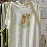 T-shirt surdimensionné pour homme en coton 100% personnalisé OEM ODM Huili, avec motif graphique vintage en strass, style streetwear, fabrication en usine