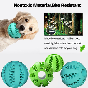 Jouet à mâcher pour animaux de compagnie personnalisé OEM ODM, résistant et durable, en caoutchouc naturel, pour nettoyer les dents, interactif, balle à mâcher pour chien - Product Image 1
