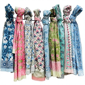 Newly Indian Handmade 100% Cotton <b>Sarong</b> 6-Piece Set Boho Scarf Floral Beachwear Quick Dry Breathable Plus Size - Product Image 1