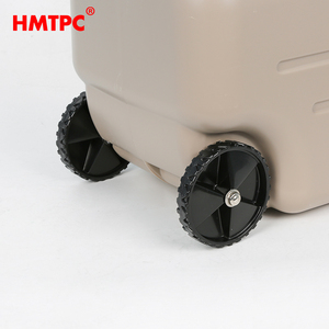 Bidon rectangulaire en plastique de qualité <span class=keywords><strong>alimentaire</strong></span> de 28 L avec poignée <span class=keywords><strong>pliable</strong></span> et roues, réservoir d'eau pour usage extérieur - Product Image 6