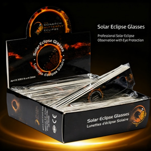 Gafas de Eclipse Solar de Papel Recomendadas por la AAS, Certificadas ISO 12312-2:2015 <span class=keywords><strong>y</strong></span> CE, con Logotipo Personalizado, Eclipse Europa 2026, Venta al Por Mayor - Product Image 1