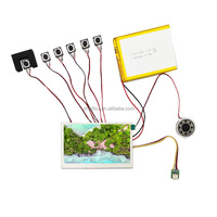 Brochure vidéo TFT LCD personnalisée de 4.3 pouces Kits d'accessoires publicitaires marketing de cartes-cadeaux numériques