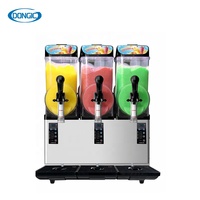 Machine à slush commerciale à 3 bacs de 15 L, machine à slush haute capacité pour smoothies, milkshakes, glaces molles