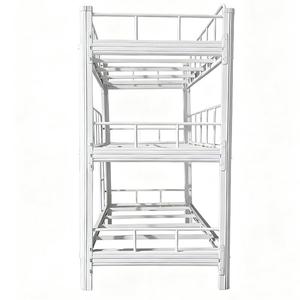 Wholesale Bedroom Furniture Modern <b>Kids</b> <b>Bed</b> Steel Hostel <b>Triple</b> <b>Bunk</b> <b>Bed</b> - Product Image 1