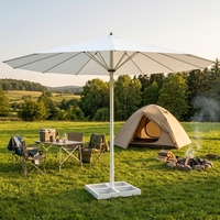 Parasol de Camping Multifuncional Resistente, Toldo Resistente al Viento con Base Ancha Cruzada para Acampar al Aire Libre, Sombra para Ocio en el Campo
