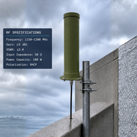 Antenne directionnelle en U-PVC pour canons anti-drone 1150-1300 MHz, gain ≥9dBi, pour systèmes de brouillage RF