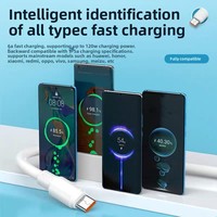 Kabel Data Pengisian Daya Super Cepat 120W PVC Tebal Python 6A untuk Konektor Type-C Micro USB Kabel Pengisian Cepat MOQ Rendah
