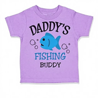 T-shirt en coton à manches courtes pour bébés garçons, imprimé « Daddy Fishing Buddy », vêtements d'été décontractés à col rond pour enfants